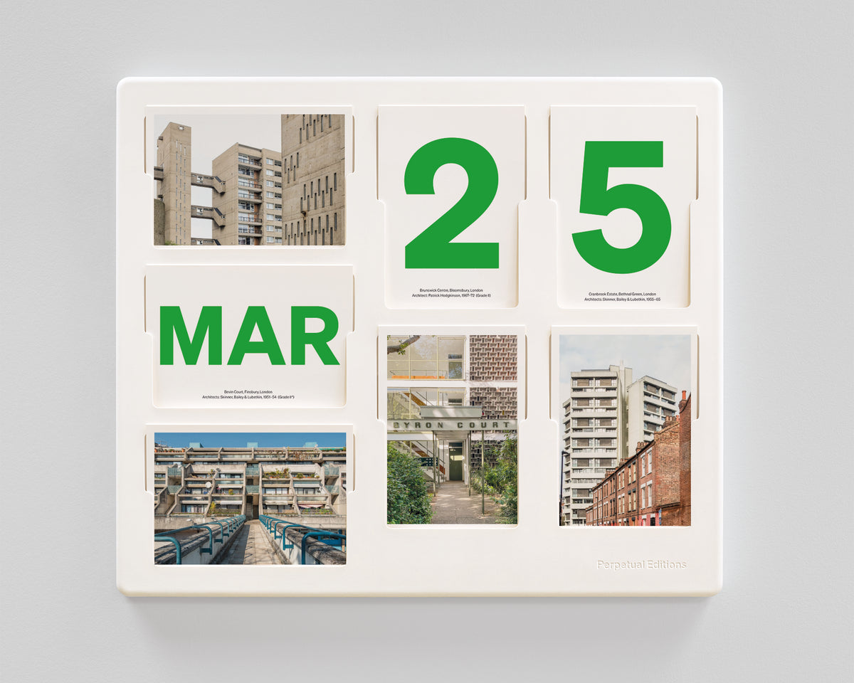 PRE-ORDER Perpetual Postcard Calendar — Modernist Estates Edition