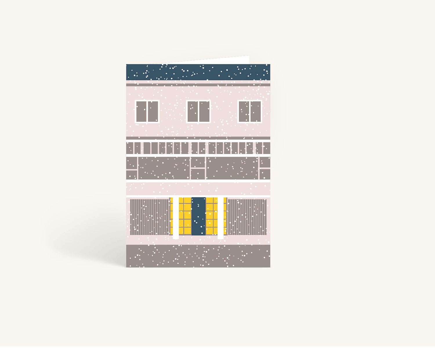 2 Willow Road Modernist Winter Card