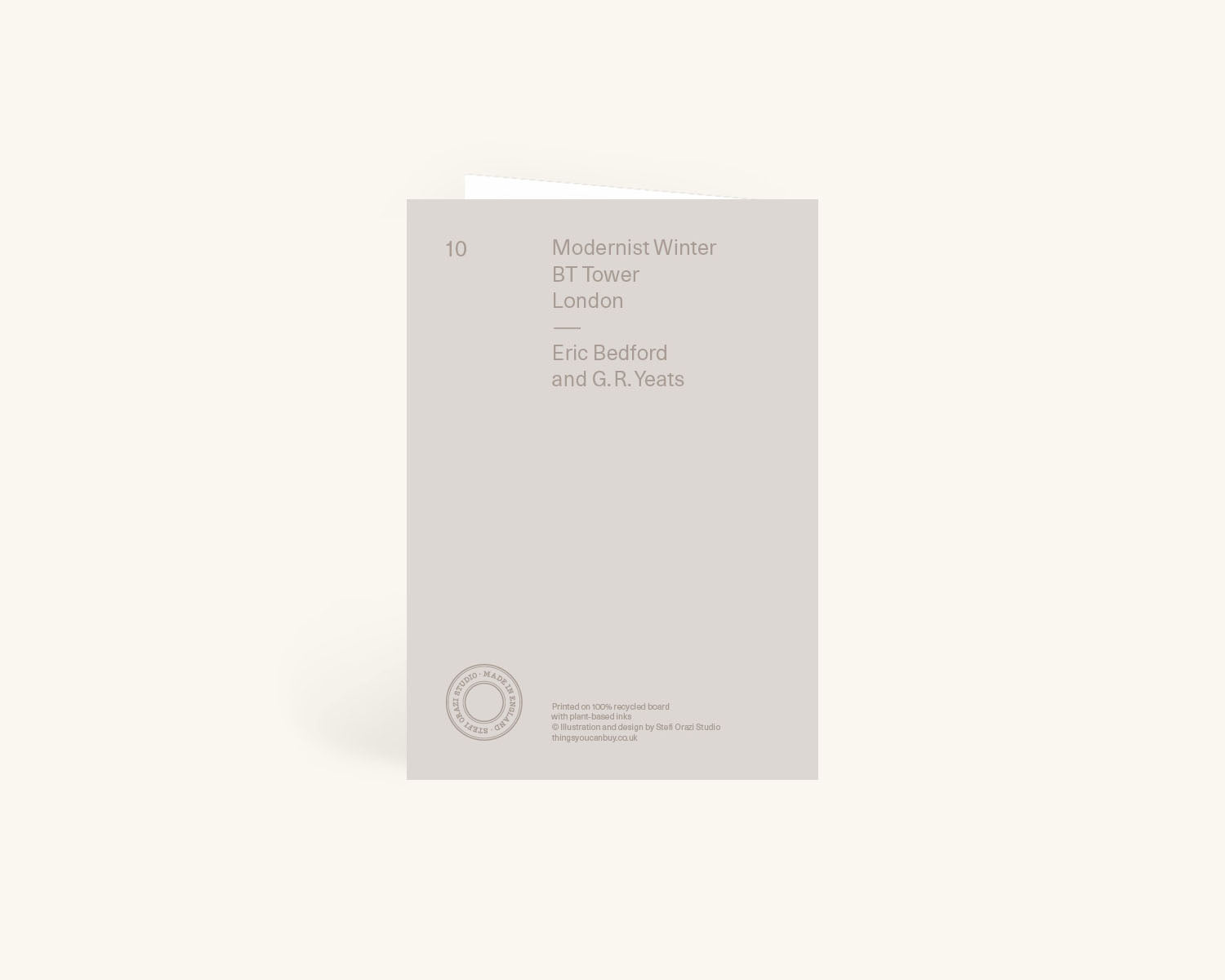 BT Tower Modernist Winter Card