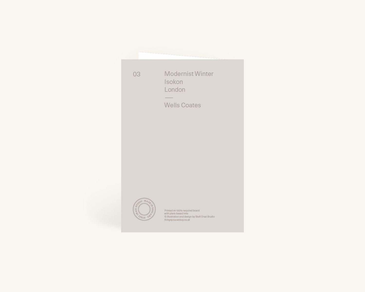 Isokon, Lawn Road Modernist Winter Card