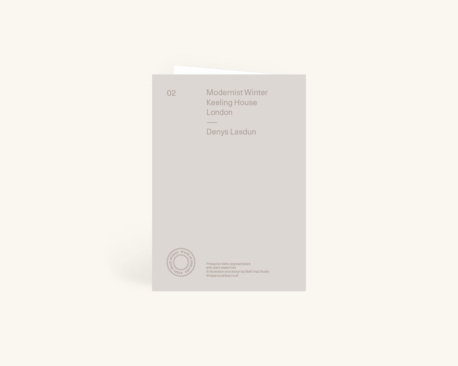 Keeling House Modernist Winter Card